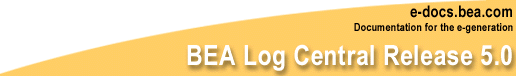 BEA Log Central Release 5.0