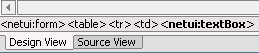 JSP Tag Hierarchy in Design View Status Bar
