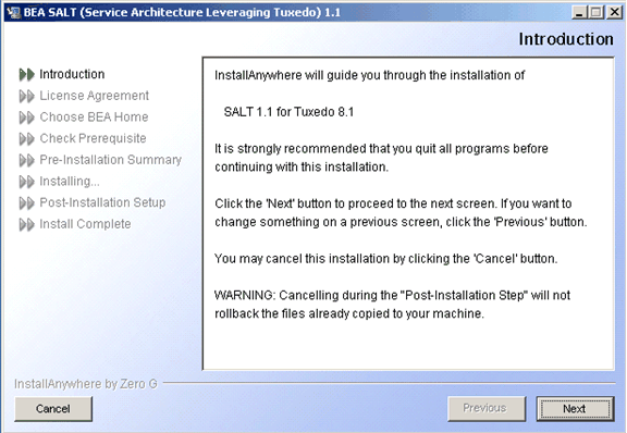 Introduction Screen