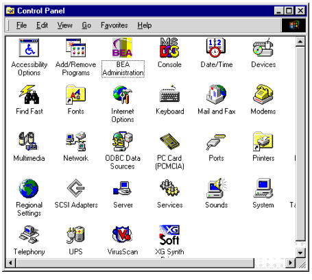 Microsoft Windows Control Panel