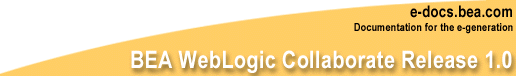 BEA WebLogic Collaborate Release 1.0