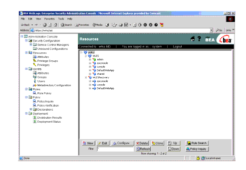 Administration Console Resource Representation