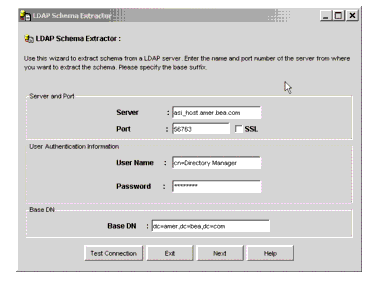 LDAP Schema Extractor Page