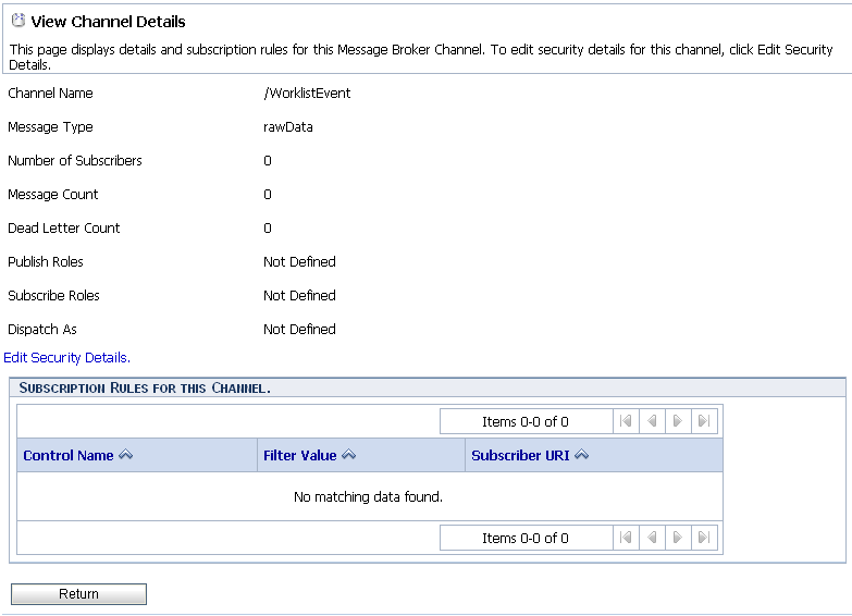 View Channel Details