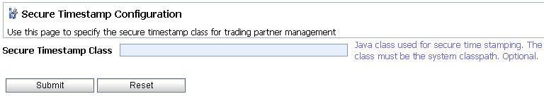 Secure Timestamp Configuration 