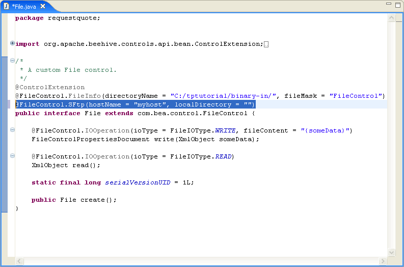 Adding SFTP to File Control