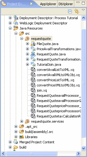 Selecting the RequestQuote.java File 