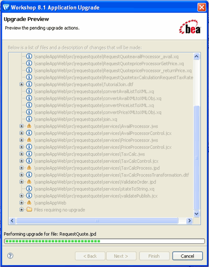 Upgrade Progress Indicator 