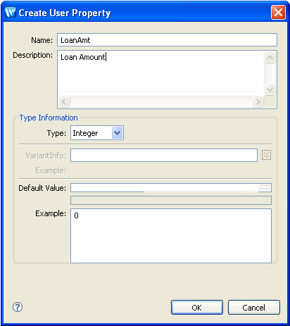 Create User Property Dialog Box