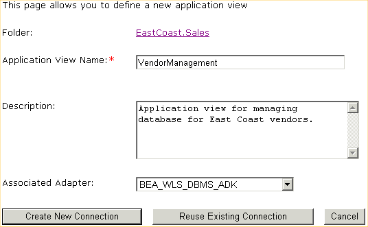 Procedure for Defining and Configuring an Application View