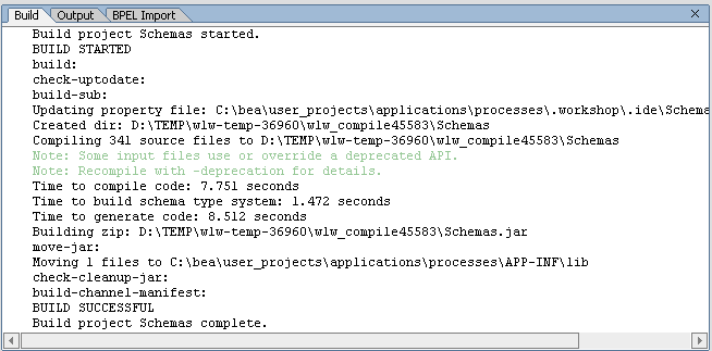 Build Pane - Schema Diagnostic Messages