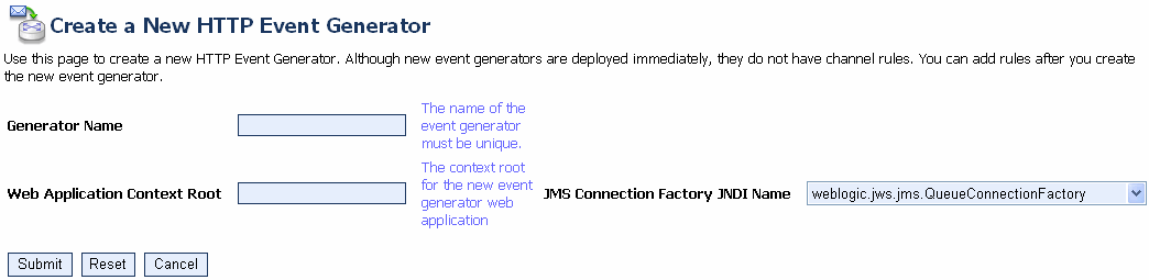 Create a New HTTP EG
