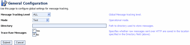 General Configuration Page