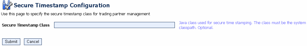 Secure Timestamp Configuration 