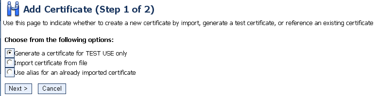 Add Certificate Page