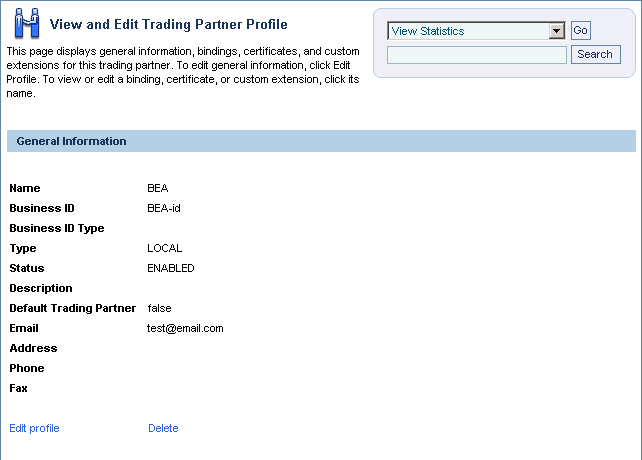View and Edit Partner Profile Page