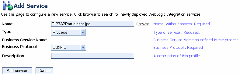 Add Service Page