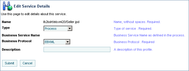Edit Service Details Page