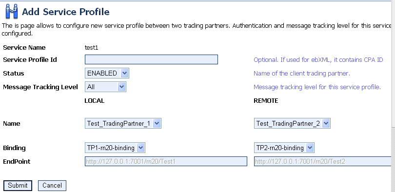 Add Service Profiles to a Service