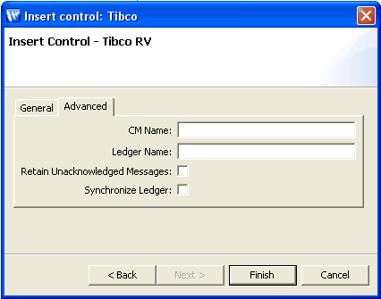 Insert TIBCO RV Control - Advanced Settings