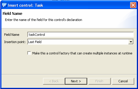 Insert Control:Task