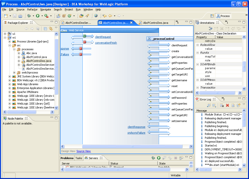 Web Services Invoked from a Business Process