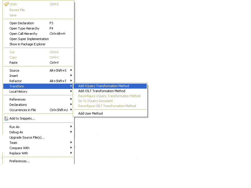 Configure Transformation Method