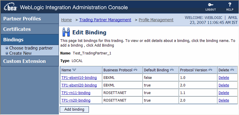 Edit Binding