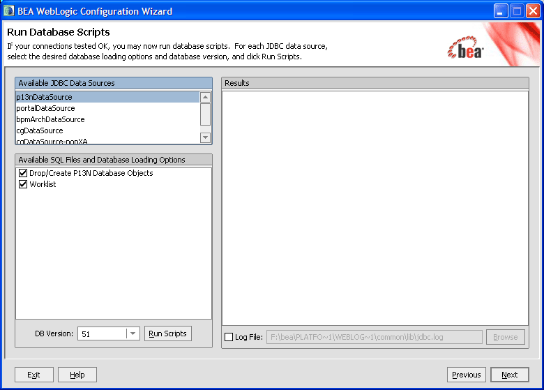 Running Database Scripts 