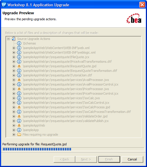 Upgrade Progress Indicator 