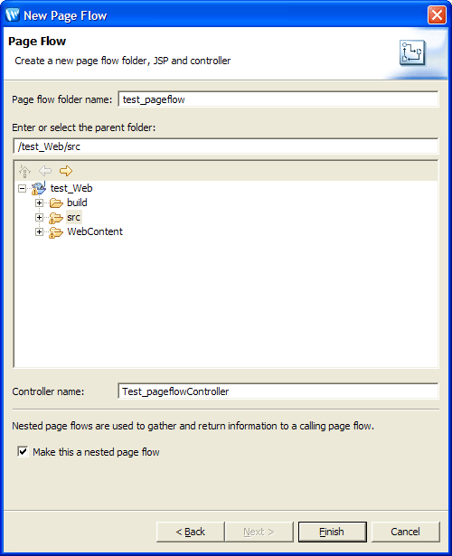 Specify Page Flow Details