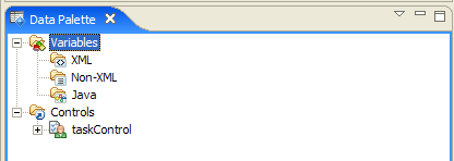 Worklist Controls listed in Data Palette View