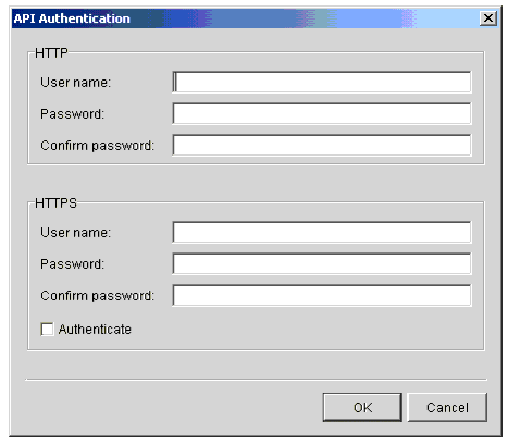 API Authentication Window