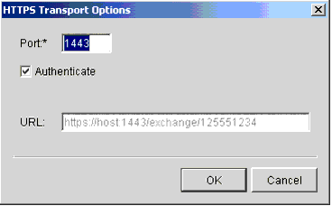 HTTPS Transport Options Window