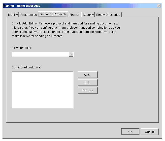 Outbound Protocols Tab