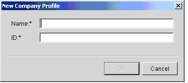 New Company Profile Dialog Box