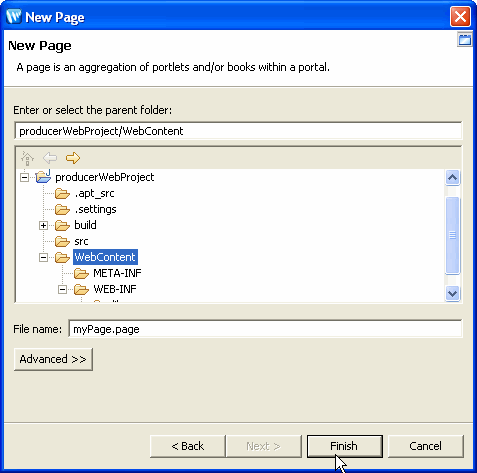 New Page Dialog