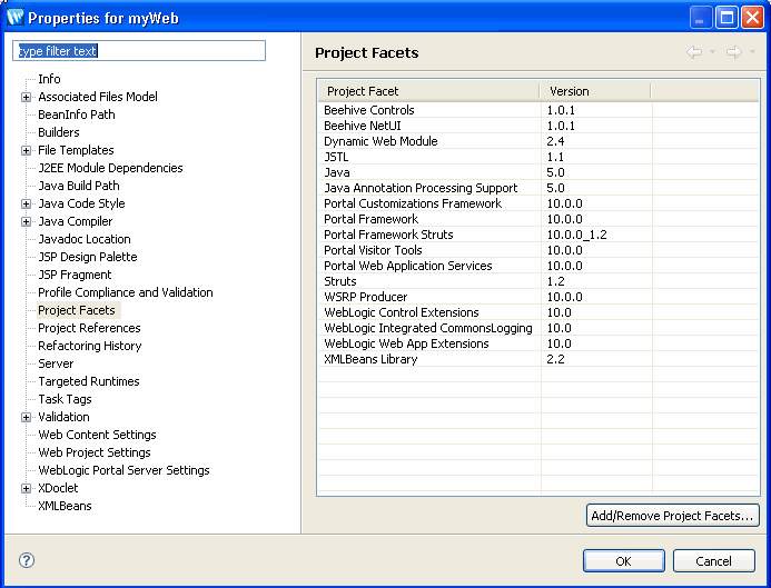 Project Facet List, Including Visitor Tools 