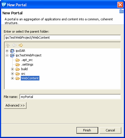 New Portal Dialog
