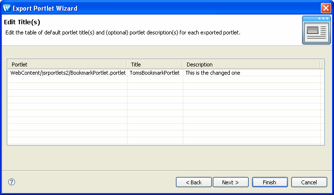 Edit Title(s) Dialog