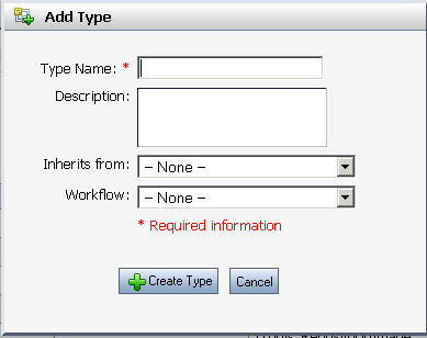 Add Type Dialog