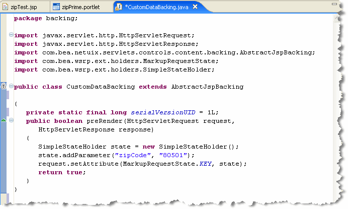 CustomDataBacking.java in the Editor