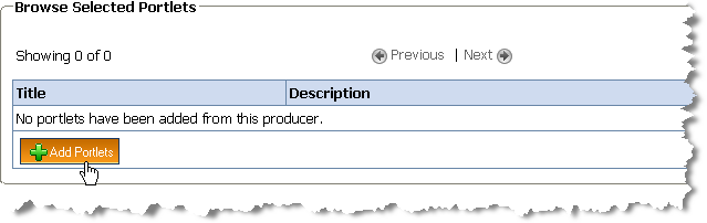 Add Portlet Button 