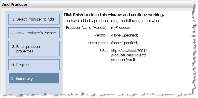 Summary Dialog