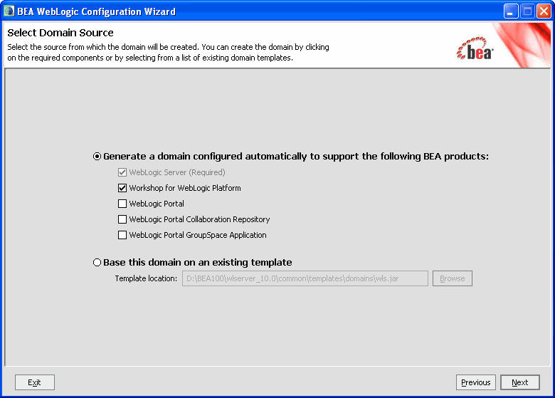 Select Domain Source