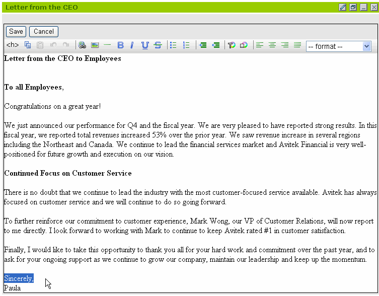 Enter Text in the Signature Line