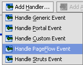 Event Handler Menu