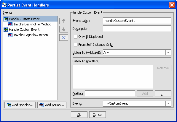Event Handler Tool Completed for findCustomer Portlet