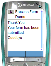 Results of form submission