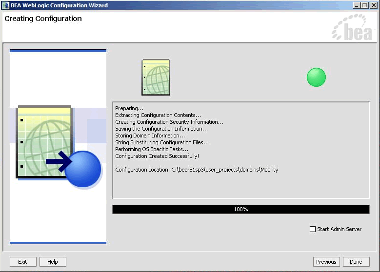 Configuration Wizard - Creating Configuration 